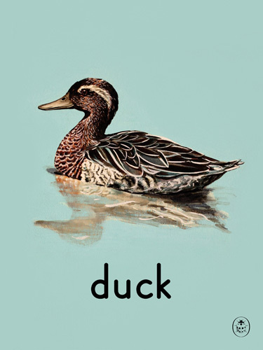 duck Art Print by Ladybird Books Easyart.com #print #design #retro #artprints #vintage #art #bookcover