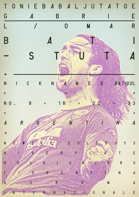 Sucker for Soccer on the Behance Network #dada #batistuta #soccer #vintage #poster #fubol