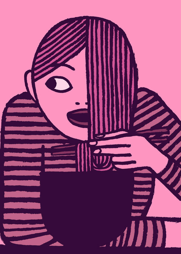 RAMEN #jean #illustration #magenta #jullien