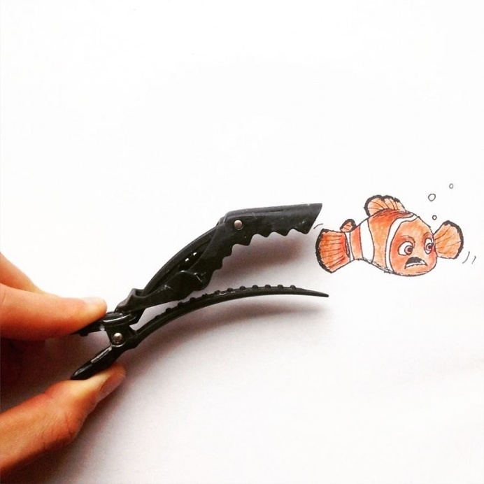 Creative Illustrations Using Everyday Objects #illustration #art #inspirations