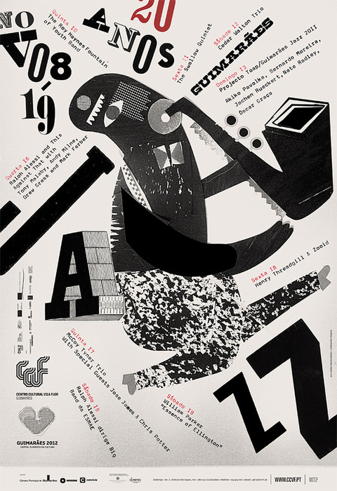 GUIMARxc3x83ES JAZZ 2011 POSTERS #design #poster #typography