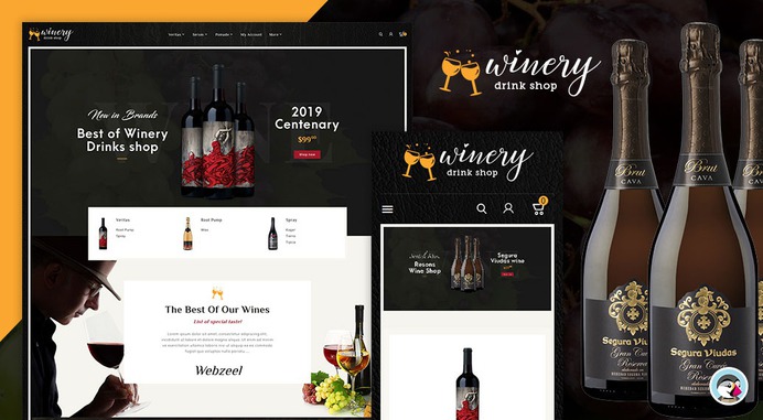 #Winery - #Drink Shop - #Prestashop #Responsive #Theme | #TemplateTrip #eCommerce #Website #Design #Template