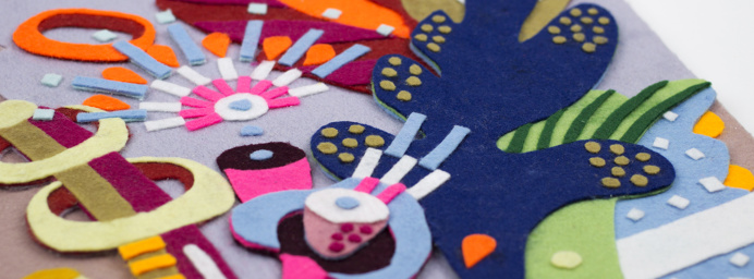 Tropicaliente series - felt art by Lhama. www.lhama.net #felt #art #lhama #handmade