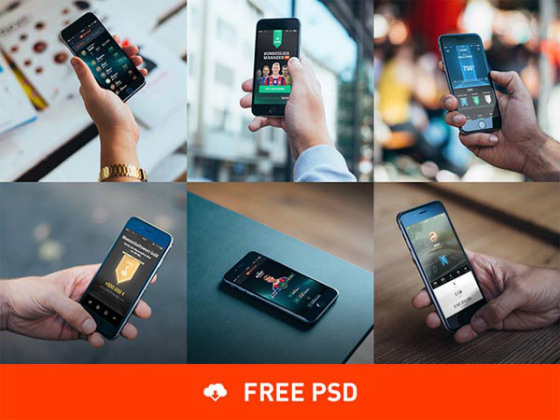 6 Free Photorealistic iPhone 6 Mockups