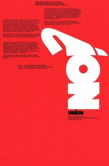 Poster for Swiss Bank - Design by Siegfried Odermatt #design #graphic #poster