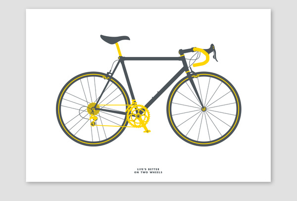 Road bike by Tim George #bikes #design #graphic #bicycles #illustration