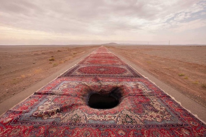 Jalal Sepehr Combines Fine Art Photography and Persian Rugs