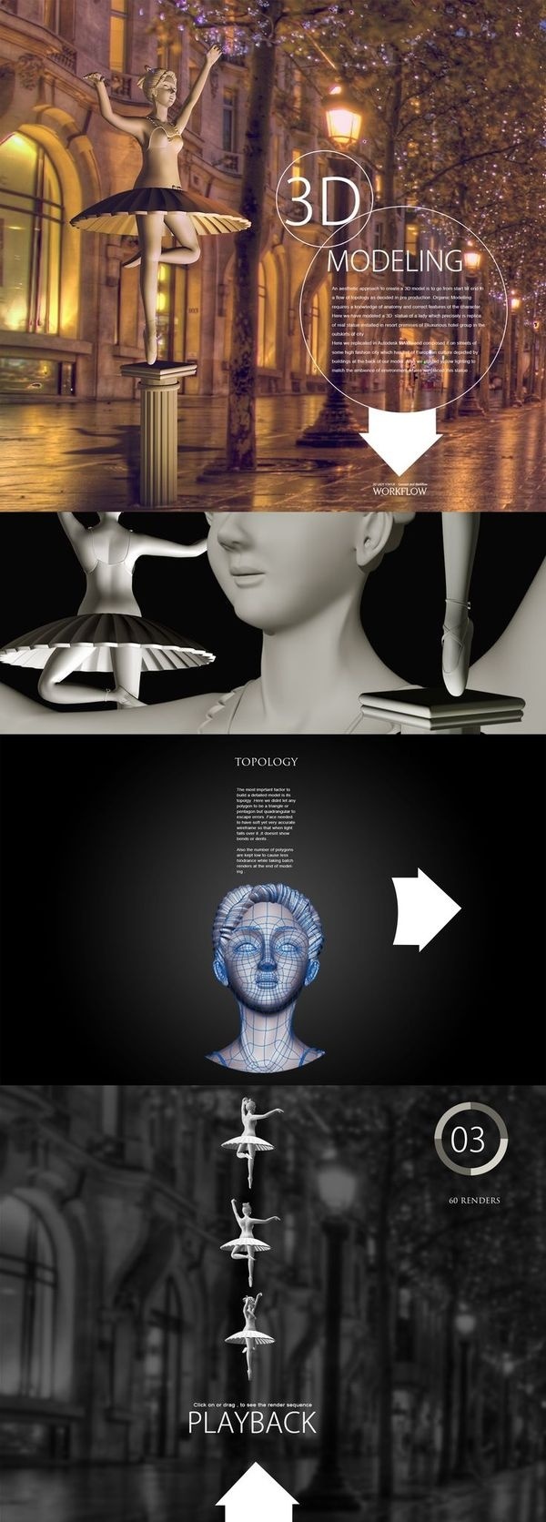 3D Model | lady statue | workflow #statue #workflow #3d