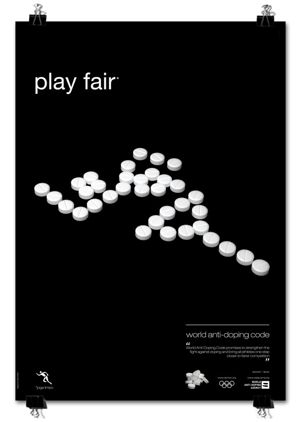 play fair poster series #pills #design #graphic #poster #olympics #editorial