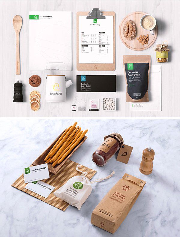 free Food Packaging & Branding MockUps
