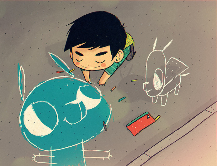 Chalk by peerro on deviantART #illustration #bunny
