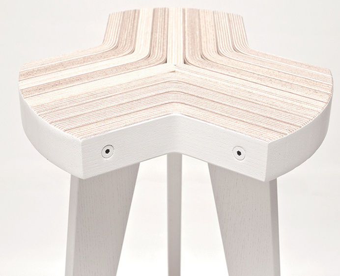 The Offset Stool is unusually #crafted and designed bent plywood seat; created to give you comfort and your room a new look. #productdesign