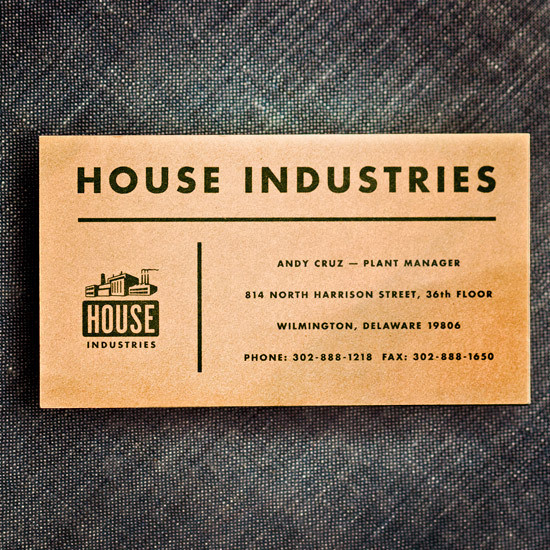 house industries, first business card, 1994, andy cruz, #houseindustries instagram