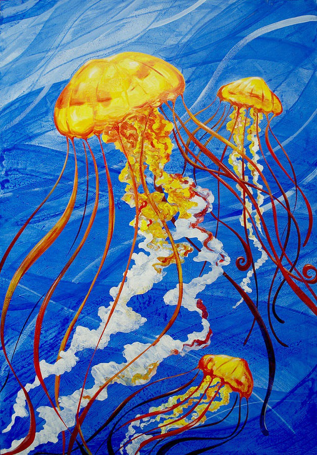 easy jellyfish painting & jellyfish paint by numbers #painting