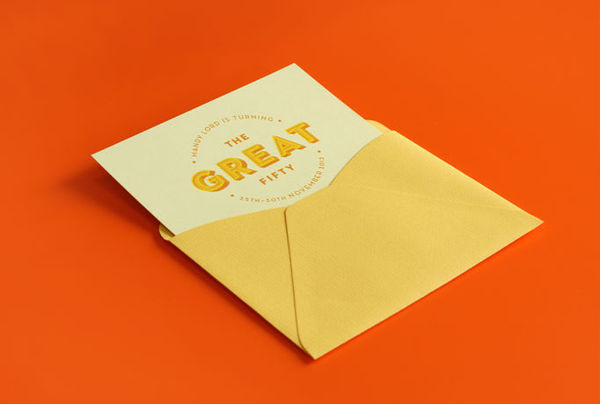 The Great Fifty #fifty #lettering #pattern #invitation #gatsby #website #scrolling #illustration #birthday #parallax #great #colour
