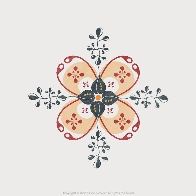 Kidon Bae - Flower Icon.jpg #abstract #flourish #iconography #icon #design #graphic #illustration #painting #art #flower #logo #drawing