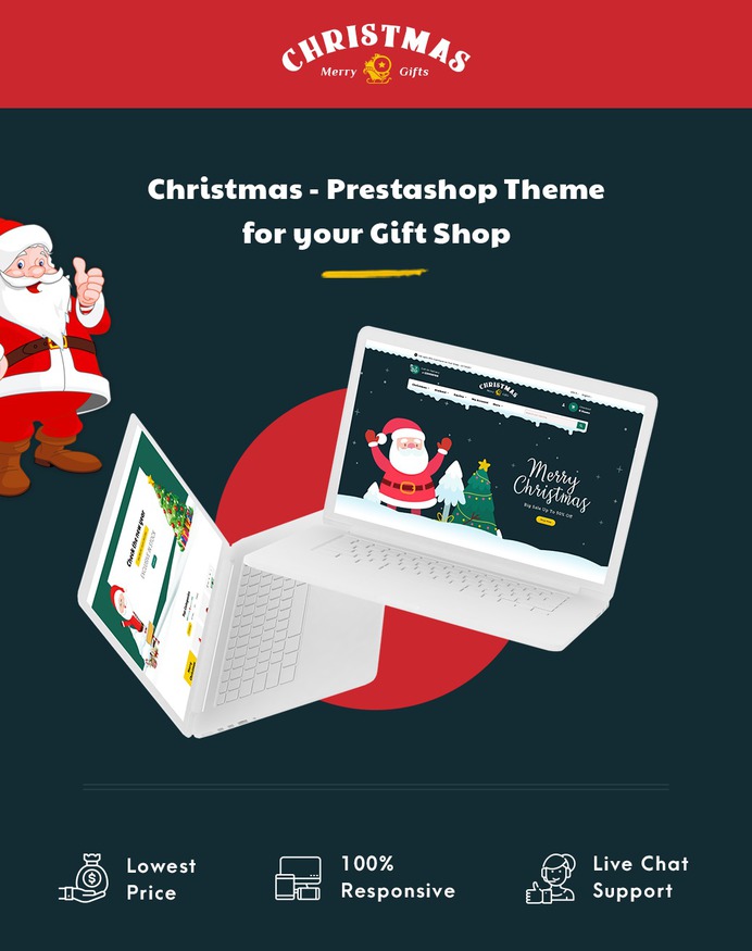 #Merry #Christmas & #Gifts - #Prestashop #Responsive #Theme | #TemplateTrip #eCommerce #Website #Design #Template
