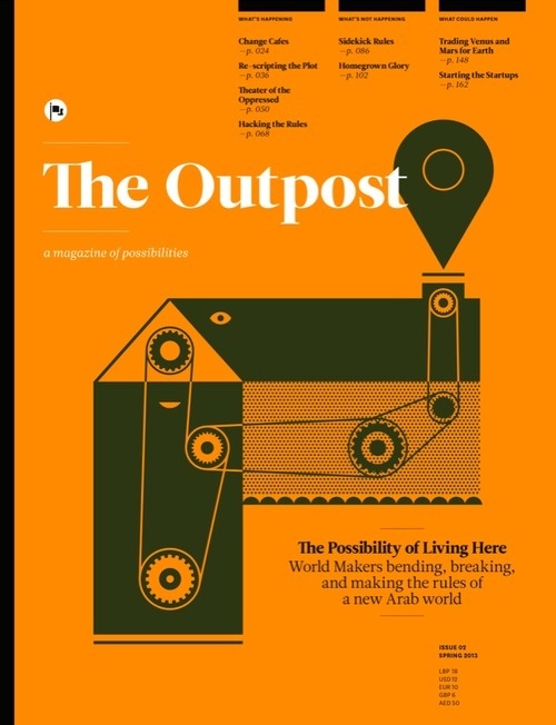 The Outpost (Beyrouth / Beirut, Liban / Lebanon) #design #graphic #cover #illustration #editorial #magazine