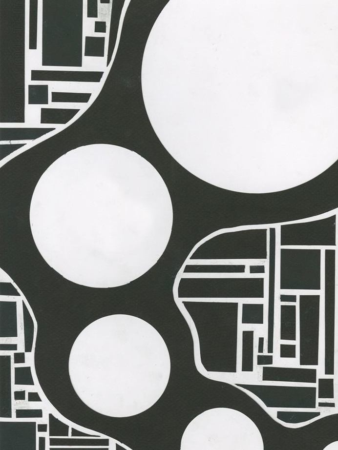 Figure Ground Ambiguity Composition #figureground ambiguity #construction paper #bristol