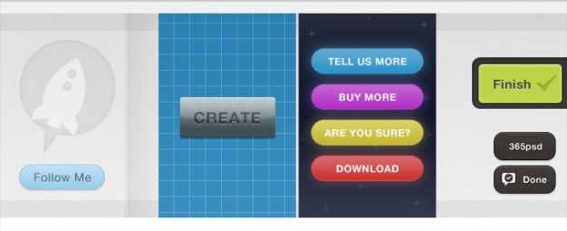 Button pack Free Psd. See more inspiration related to Button, Pink, Pack and Horizontal on Freepik.