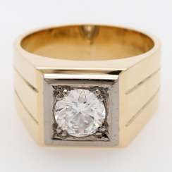 Herrenring mit 1 Brilliantenant ca. 1,1ct.
