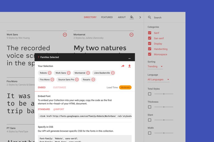 Google Fonts Redesign