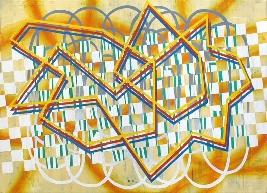 Dan Bina, 42nd Street Scuffle #acrylic #abstract #bina #dan #grid #painting #art