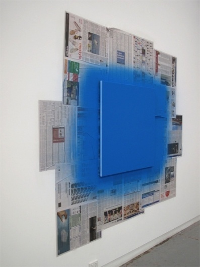 Chimes&Rhymes | innovative design and new techniques in visual artistry #newspaper #paint #painting #art #blue #spray