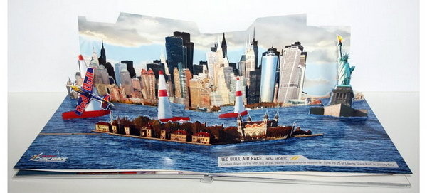 Red Bull New York 2010 Air Race #3d #popup #pop up #brochure