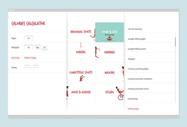 BHF Calories calculator - gra monteleone — Portfolio #calories #bhf #website #illustration #calculator