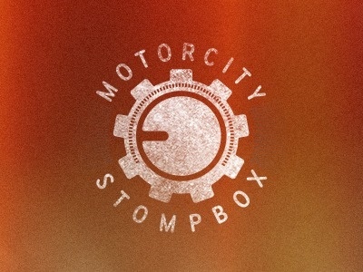 Dribbble - Motorcity Stompbox Gear by Eric Livingston #guitar #pedals #motor #city #identity #logo
