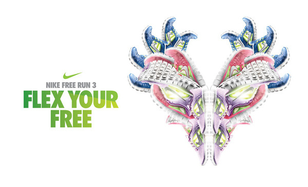 Nike Free Run 3 #direction #art #branding #retail