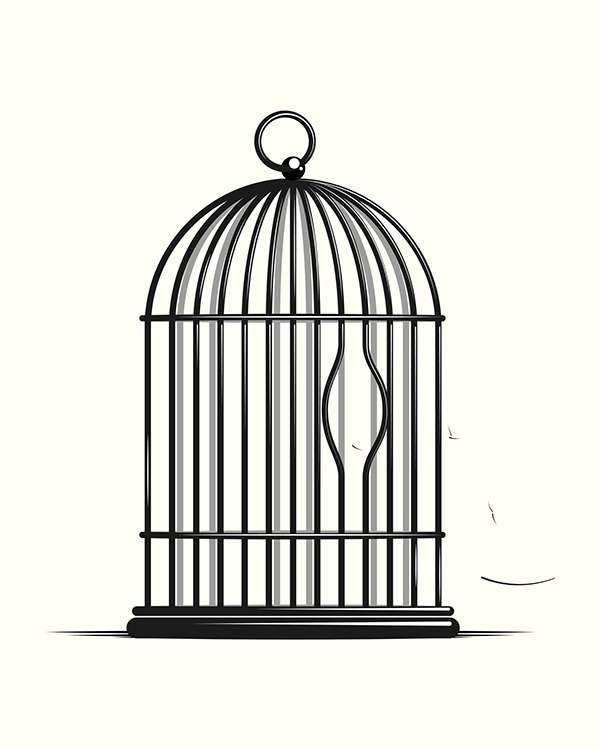 Atelier des Jeunes on Behance by Sergi Delgado #goodbye #design #graphic #bird #cage #jail #barcelona #poster