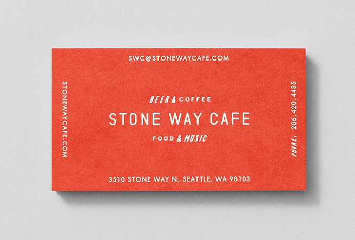 Stone Way Cafe by Shore #graphic design #business card #print