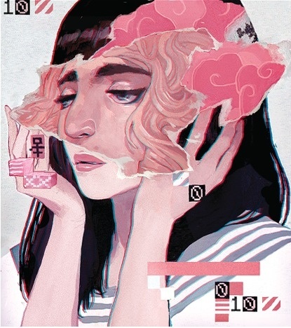 1Q84 : Sachin Teng #murakami #sachin #illustration #teng #surreal #wired #magazine #1q84