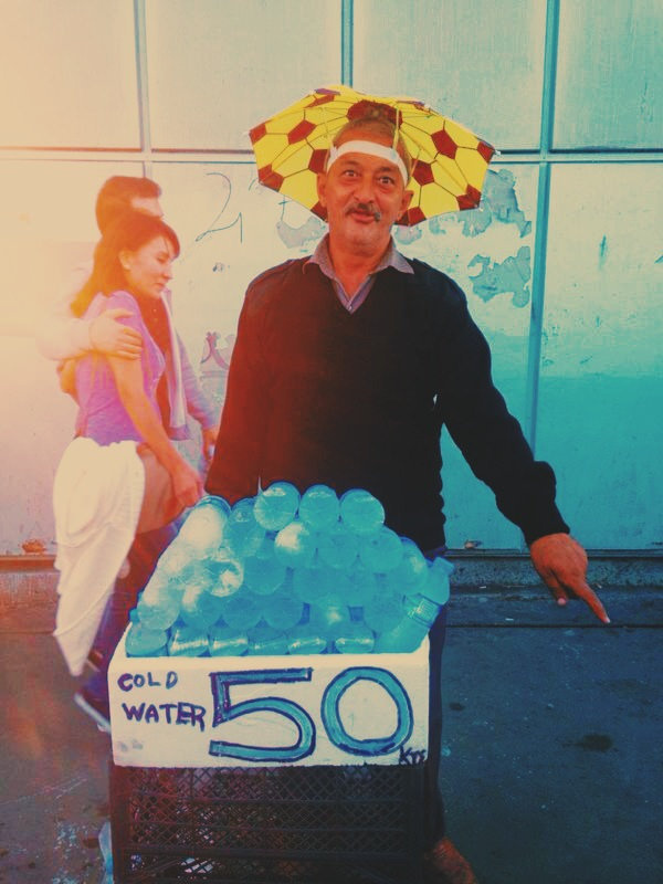 Istanbul Galata Bridge umbrella hat | Flickr - Photo Sharing! #galata #umbrella #water #turkey #walby #istanbul #iphone #photography #bridge #david #wall-b