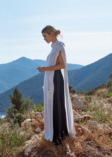Fashion clothing woman mountains mountain white