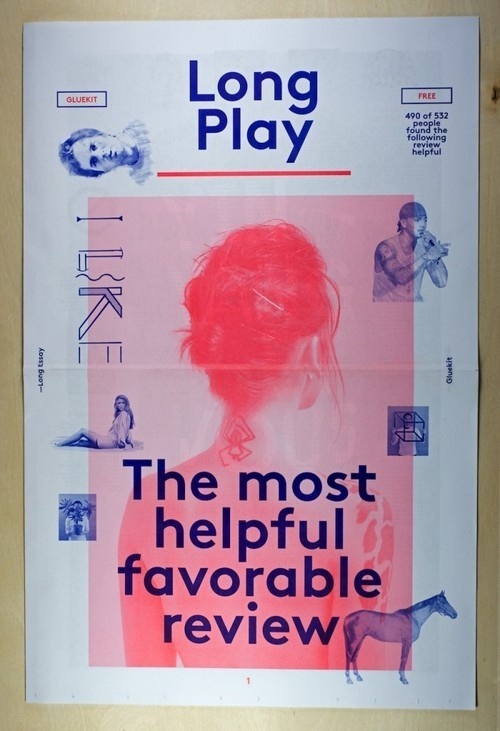 Long PlayNewspaper, 2013Design: Gluekit #layout #typography