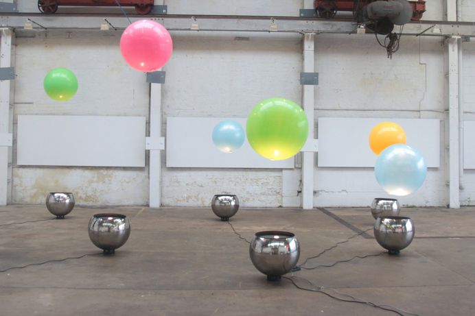 Interactive installation that lets you play with giant colourful orbs that levitate in mid-air | Creative Boom