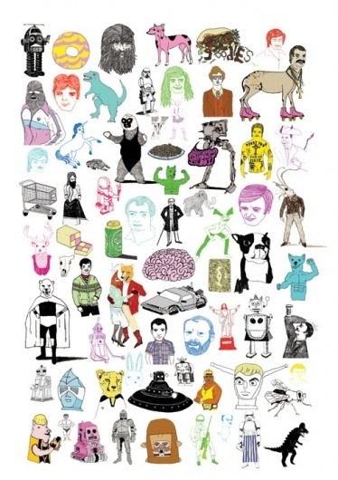 Characters Page by Rich Fairhead | Society6 #handmade #illustration #drawing #funny
