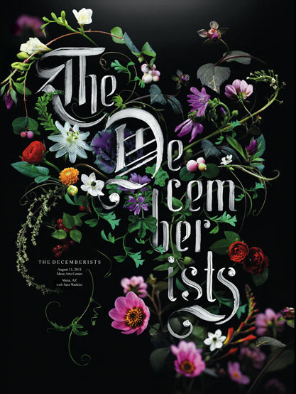 Sean Freeman, The Decemberists #flower #typography