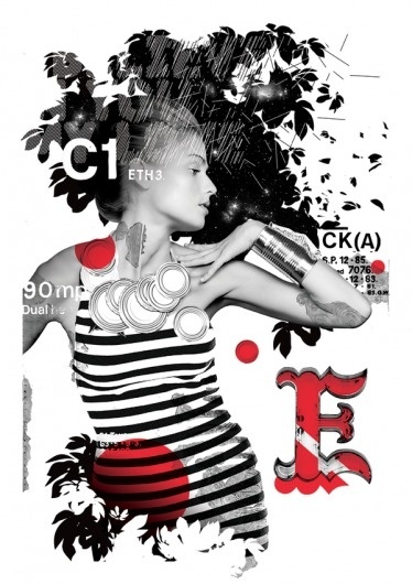 Various Illustration on the Behance Network #red #glamour #design #stripes #black #illustration #fashion
