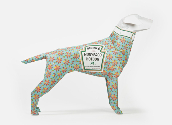 Gerald Hot Dog by Munye&Co #munyeco #pattern #hot #illustration #craft #papercraft #paper #dog