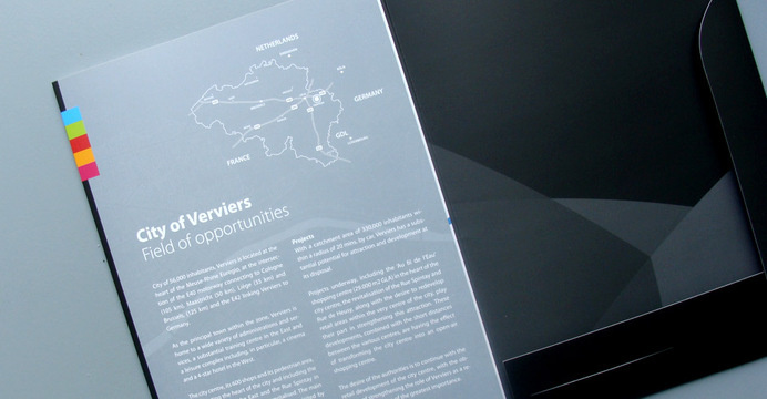 Brochure and leaflets for investors. City of Verviers, Belgium. #brand #identity