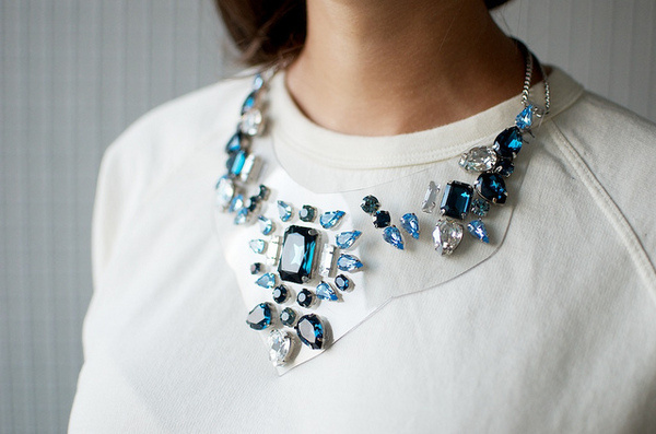 diy Shourouk inspired necklace final 2 #jewels #diy #studded #necklace