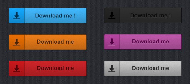 Download buttons 3 Free Psd. See more inspiration related to Button, Buttons, Material, Download button, Horizontal and Button material on Freepik.