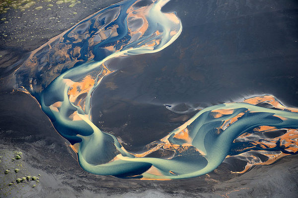 Andre → Iceland. River. → Zigzag #erosion #photography #river #iceland