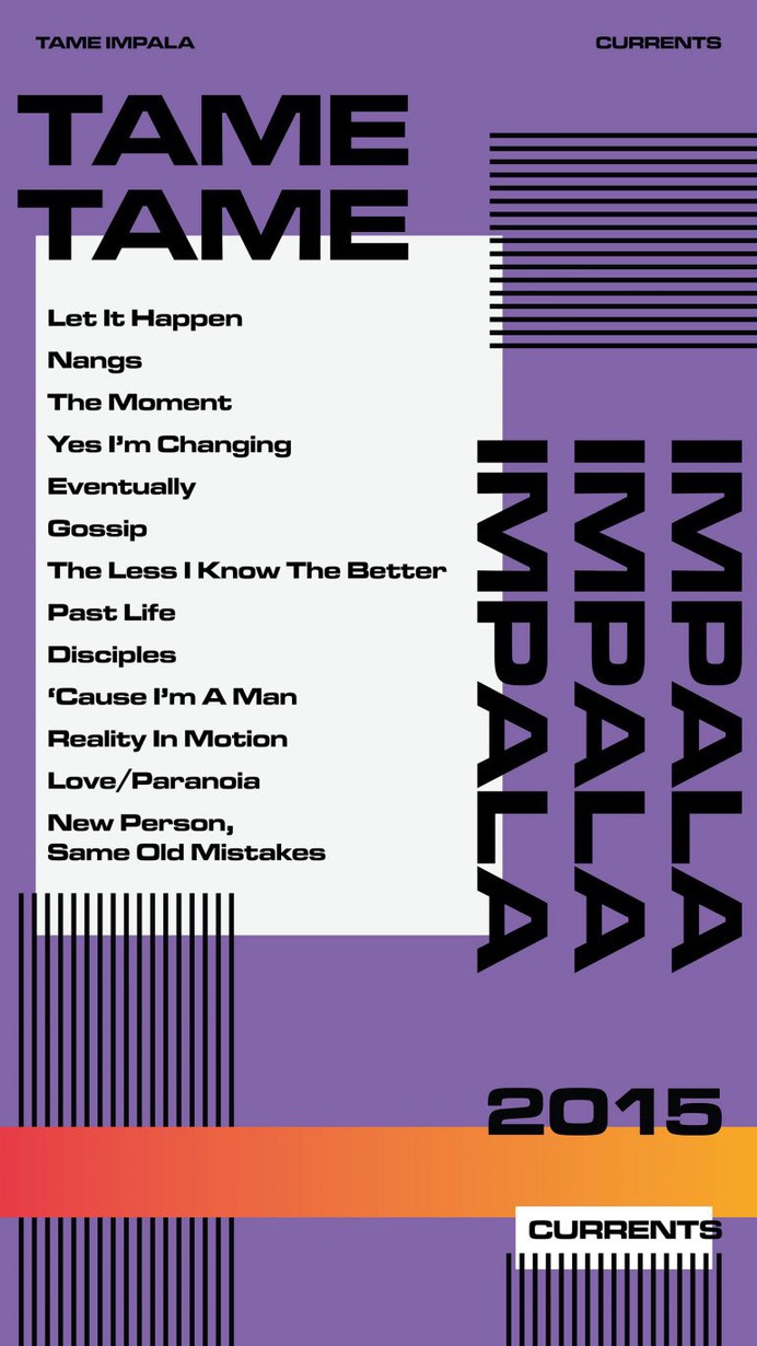 Tame Impala – Currents Poster