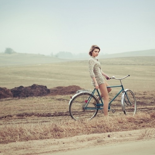 RAWZ #female #field #woman #bike