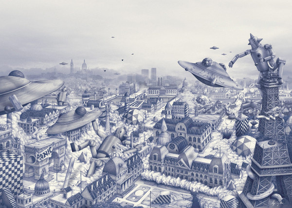 Caravan Palace, Ugo Gattoni #france #illustration #ufo